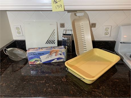 Mandolin Kitchen Slicer, Cheese Grater, Cutting Board, and More