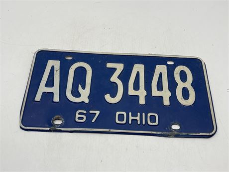 Vintage Ohio License Plate
