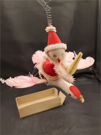 Antique Santa Riding A Goose