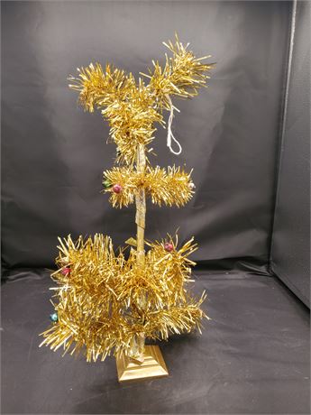 Vintage Gold Tinsel Tree