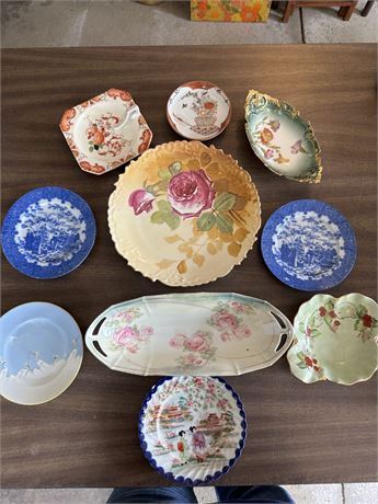 Hand Painted Decorative Plate Grouping