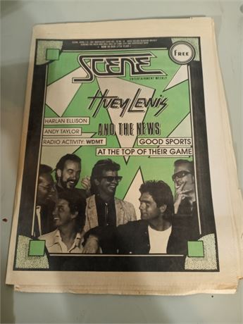 Vintage 1987 Scene Magazine Huey Lewis