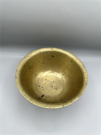 Antique Brass Dragon Etched Bowl