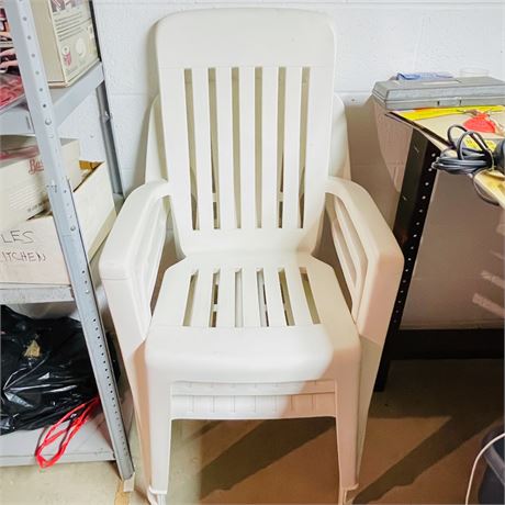 Molded Plastic Outdoor Chairs Set Three