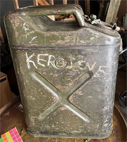 Vintage Military Metal Jerry Can