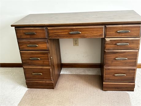 Vintage Desk Mid Century Modern Including Drawer Contents