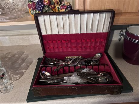 Silverplated Flatware and Chest