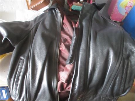 Men's Premium WILSON'S Black Leather XL  Coat Jacket w/ Liner