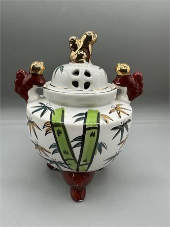 Vintage Asian Fu Dog Urn Incense Burner