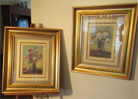 Pair of Framed and Matted Wall Art