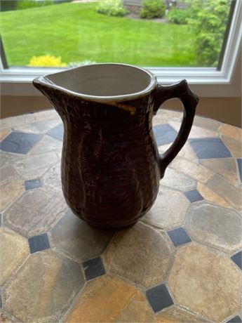 Hull Pottery Brown Castle Stoneware Pitcher