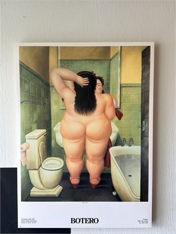 Fernando Botero "The Bath" Poster Board Wall Art