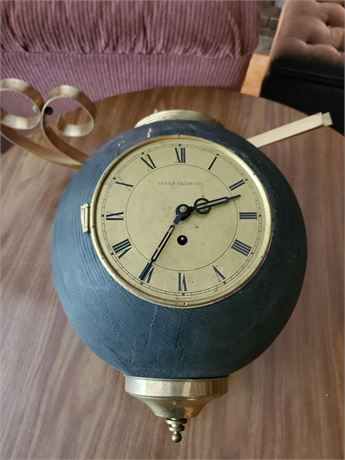 MCM Lester Fields Cannonball Clock w/ Wall Mount