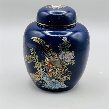Vintage Cobalt Japanese Ginger Jar