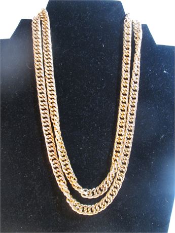 New MCM 36" Heavy Gold Tone 83.67 Grams Necklace Chain