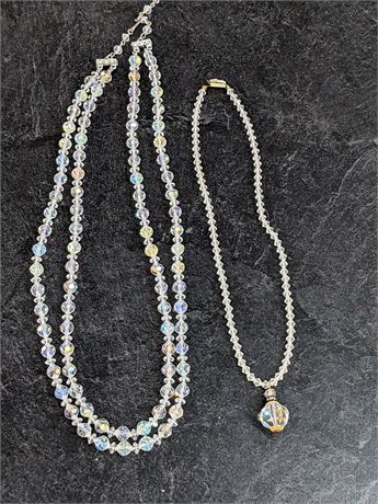 Vintage Crystal Bead Necklace & Chocker