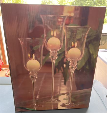 Glass Candleholders in Box