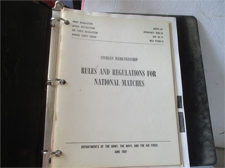 Vintage 1967 Original Civilian Marksmanship Rules & Regs Manual