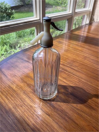 Antique Etched Schweppes Seltzer Bottle