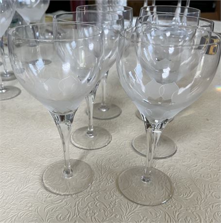 6 Rosenthal Lotus Blossom Wine Glasses