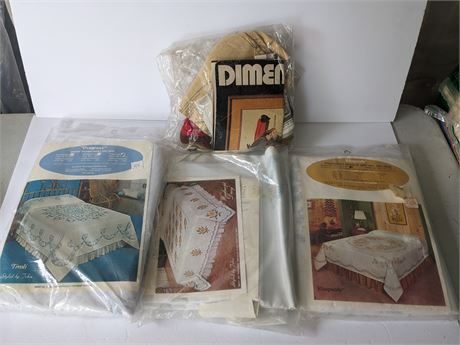 Vintage Needlepoint Bedspread Kits