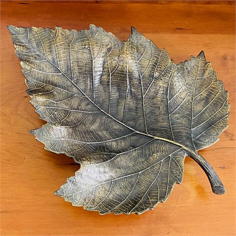Decorative Large Metal Leaf Platter