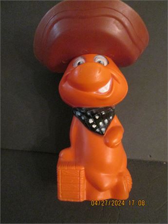Vintage 1960's 9" Baba Looey Quick Draw McGraw Blow Mold Toy Bank