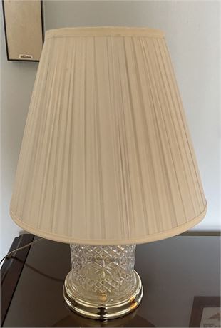 Crystal and Goldtone Table Lamp