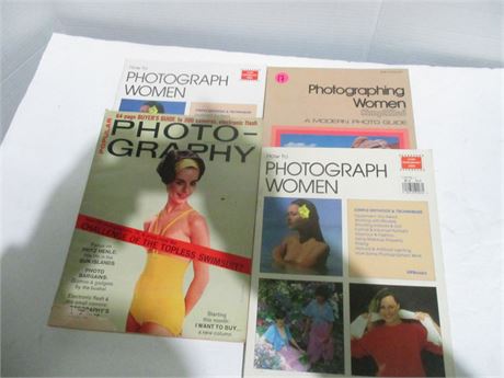 4 Vintage Spcialty "How to Photoograph Women" Books & Magazines