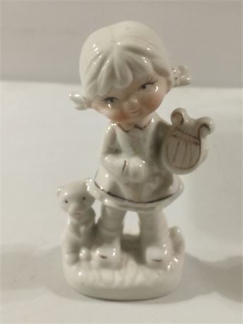 Vintage Frankenmuth Gallery Girl and Dog Figurine