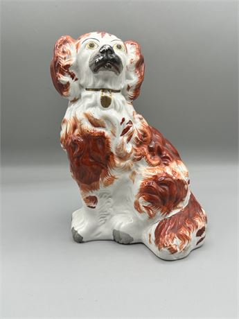 Antique Staffordshire Russet Spaniel Dog Figurine