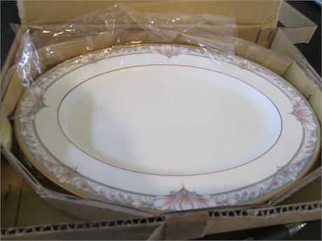 Noritake 9737 Dead Stock Barrymore Fine China 12" X 9" Oval Platter