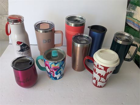 Travel Coffee Mugs Lot