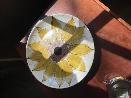 Vintage Arabia Finland Plate-Sunflower