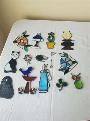 Great Finds Online Auctions - Nice Collection of Stained Glass Sunn