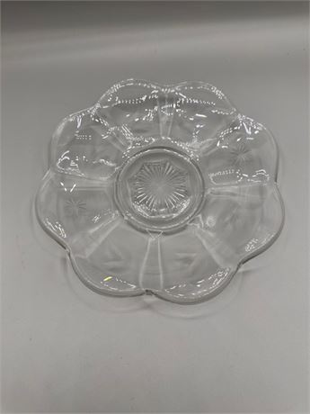 etched floral glass plate?