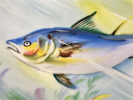 Hand Painted Yellow Fin Tuna Maritime 8” in Decorative Plate