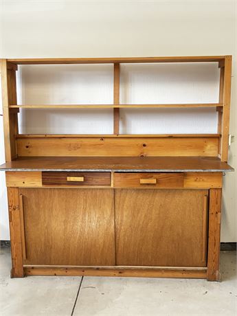 Large Tool Work Bench With Shelving