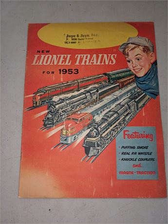 Vintage Lionel Train Brochure 1953
