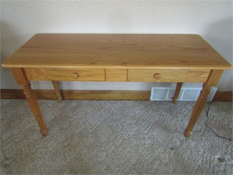 Country Amish Oak Sofa Table