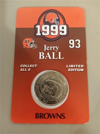 New 1999 Cleveland Browns Jerry Ball Collectable Coin
