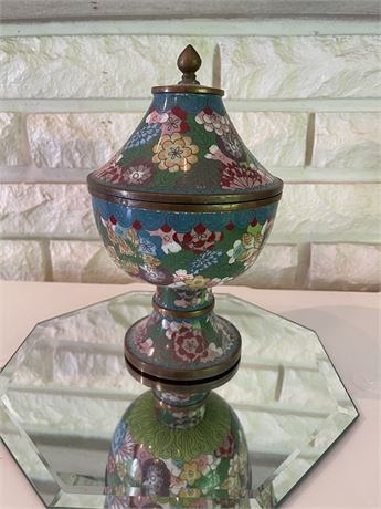 Cloisonne Chinese Lidded Candy Dish