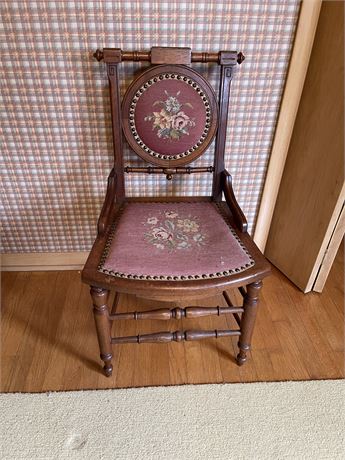 Gorgeous Needlepoint Victorian Chair