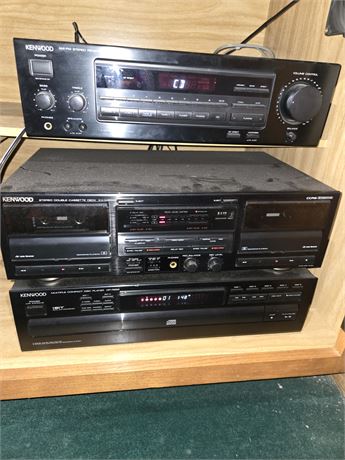 Kenwood Stereo Setup -  Receiver, Tape Deck & CD Player
