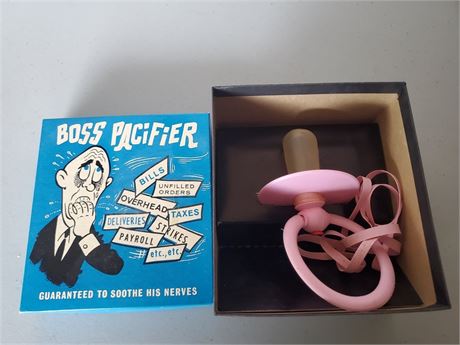 Vintage "Boss Pacifier" Gag Gift