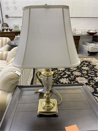 Decorative Brass & Crystal Table Lamp