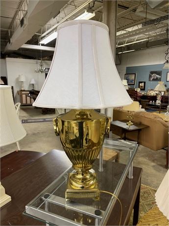 Vintage Brass Urn Style Table Lamp