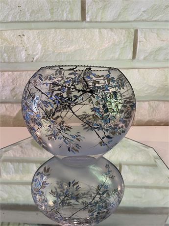 Melinda Wellsandt Etched Glass Vase