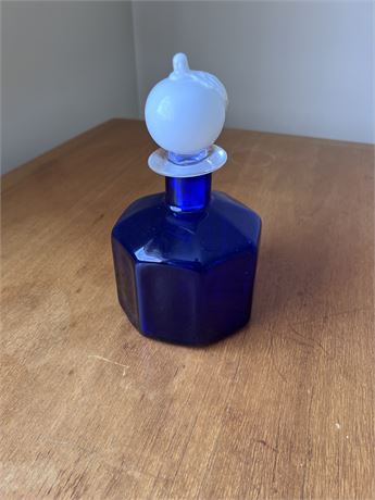 Carlo Moretti Cobalt Blue Glass Limoncello Bottle