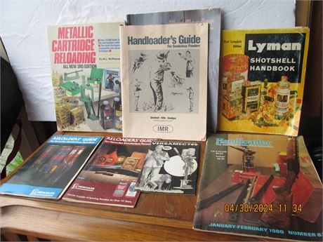 Vtg 1969 Lyman's Reoading & 7 Misc Information Reloading Books Lot